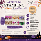 Atelier de Stamping Automne et Halloween - Ongles Elaine Lemay