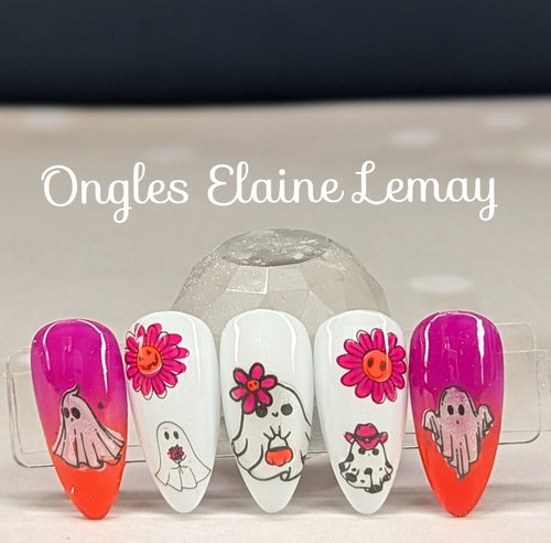 Atelier de Stamping Automne et Halloween - Ongles Elaine Lemay