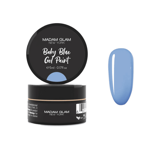 Baby Blue Gel paint - Ongles Elaine Lemay