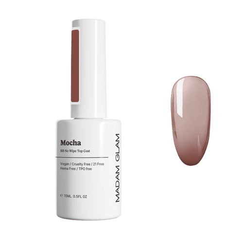 BB Mocha Top coat - Ongles Elaine Lemay