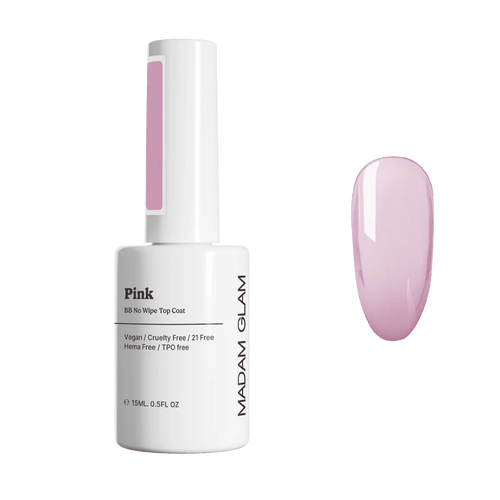 BB Pink Top coat - Ongles Elaine Lemay