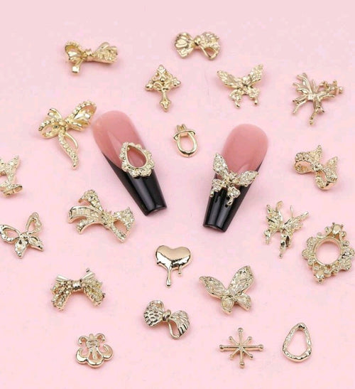 Bijoux 3D or paquet de 30 - Ongles Elaine Lemay