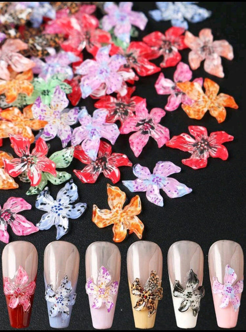 Bijoux Fleurs 3D paquet de 50 - Ongles Elaine Lemay