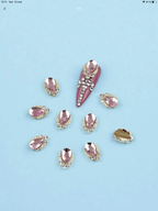 Bijoux strass rose (paquet de 10) - Ongles Elaine Lemay