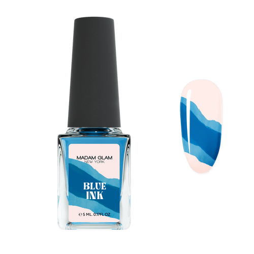 Blue / bleu - Ongles Elaine Lemay