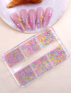Boîtier de perles pastels mixtes - Ongles Elaine Lemay