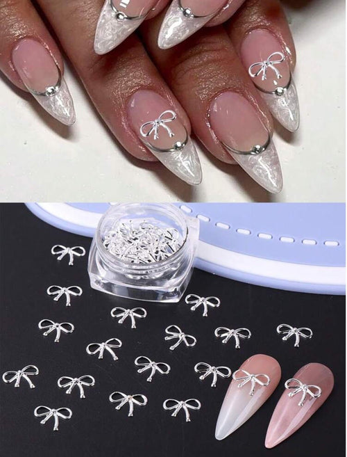 Boucles 3D argent - Ongles Elaine Lemay