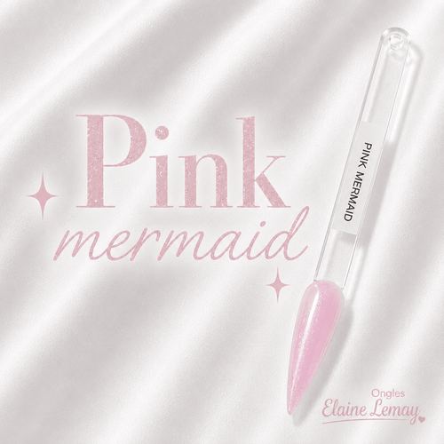 Builder gel Pink Mermaid en pot 15g - Ongles Elaine Lemay
