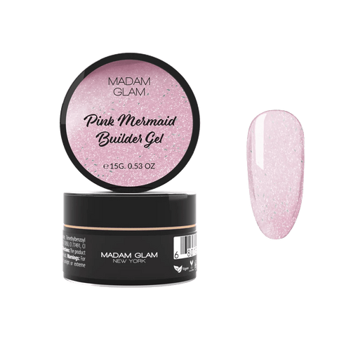 Builder gel Pink Mermaid en pot 15g - Ongles Elaine Lemay