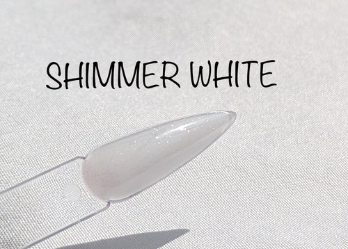 Builder gel Shimmer White en pot 15g - Ongles Elaine Lemay