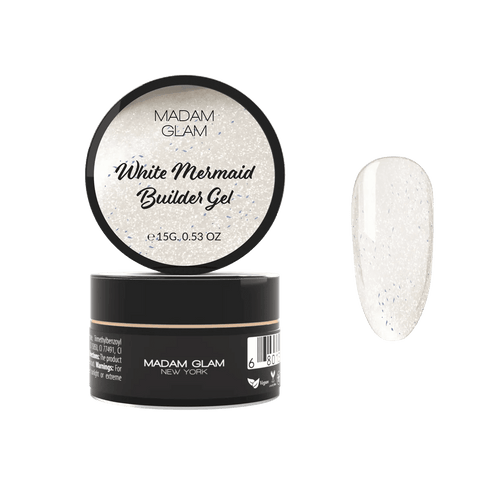 Builder gel White Mermaid en pot 15g - Ongles Elaine Lemay