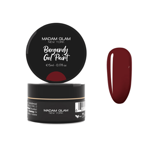Burgundy Gel Paint - Ongles Elaine Lemay