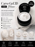 Carve gel 3D 001 Blanc - Ongles Elaine Lemay