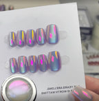 Chrome Violet Aurora Holographique (264) - Ongles Elaine Lemay