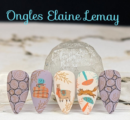 CJS-148 Autumn Acorns - Ongles Elaine Lemay