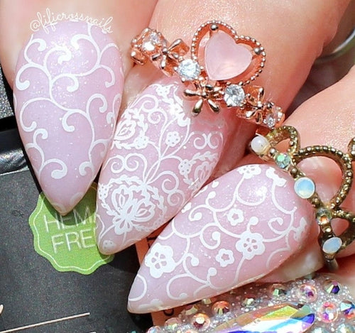 CJS-173 English Garden Swirls - Ongles Elaine Lemay
