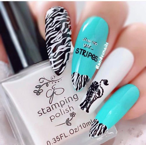 CJS-175 Wild Kingdom Zebra - Ongles Elaine Lemay