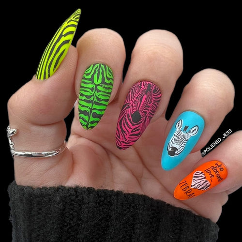 CJS-175 Wild Kingdom Zebra - Ongles Elaine Lemay