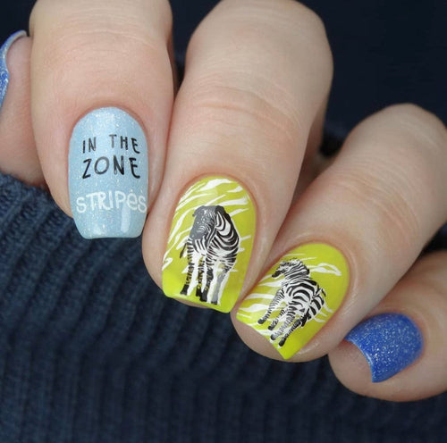 CJS-175 Wild Kingdom Zebra - Ongles Elaine Lemay
