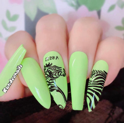 CJS-175 Wild Kingdom Zebra - Ongles Elaine Lemay