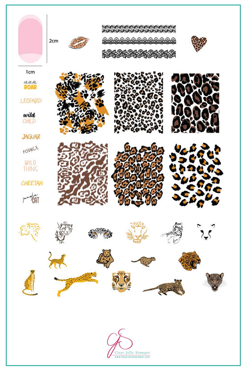 CJS-176 Wild kingdom Cheetah - Ongles Elaine Lemay
