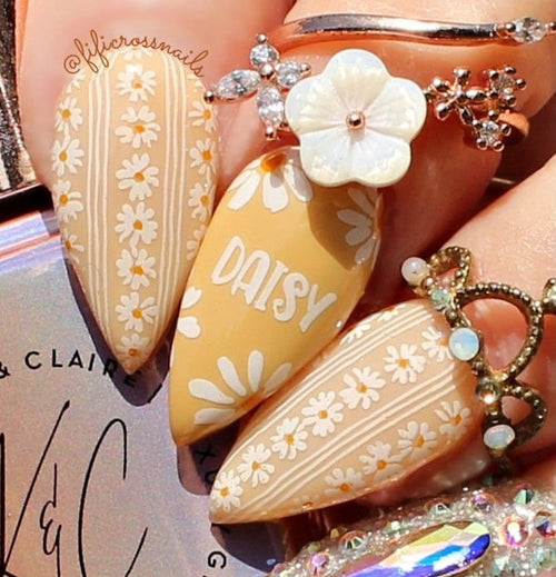 CJS-194 Spring Daisy - Ongles Elaine Lemay