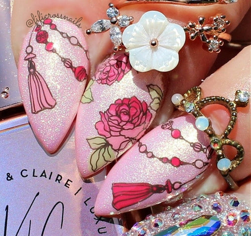CJS-240 Floral Tassel - Ongles Elaine Lemay