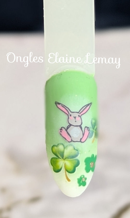 CJS-292 Sweet Spring Bunnies - Ongles Elaine Lemay