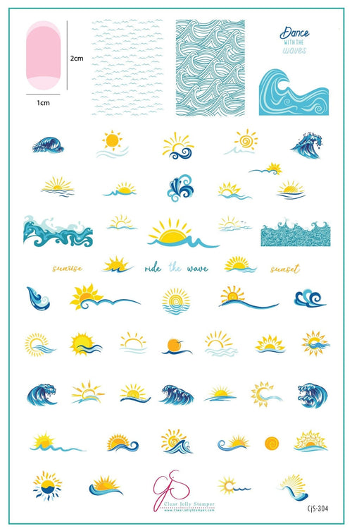 CJS-304 Sun and Waves - Ongles Elaine Lemay