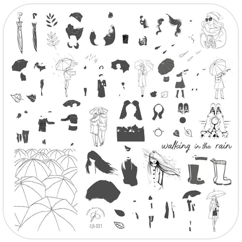 CJS-321 Walking in the rain - Ongles Elaine Lemay