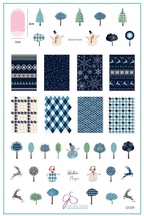 CJS-324 Patterned Winter - Ongles Elaine Lemay