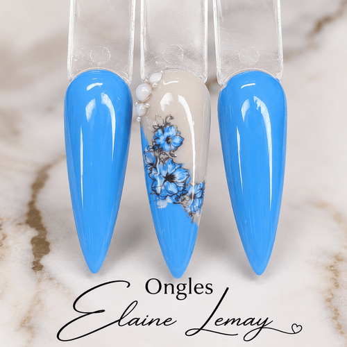 CJS-337 Watercolor Floral Cascade - Ongles Elaine Lemay