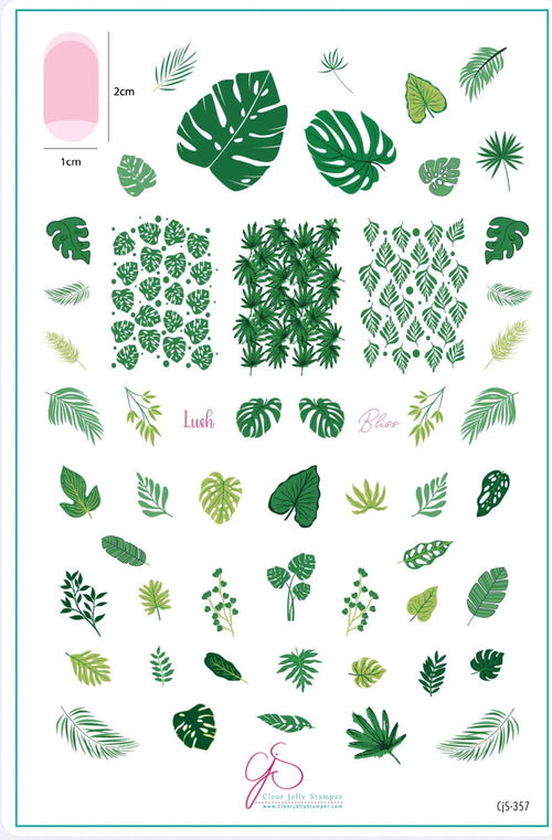 CJS-357 Lush Leaves - Ongles Elaine Lemay