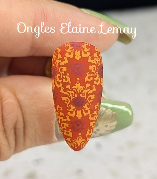 CJS-361 Full Nail Fab - Floral Mosaic - Ongles Elaine Lemay
