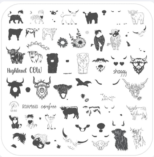 CJS-362 Highland Cow - Ongles Elaine Lemay