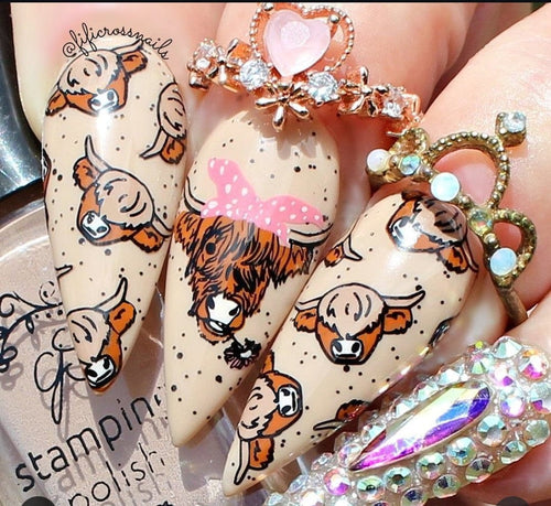 CJS-362 Highland Cow - Ongles Elaine Lemay