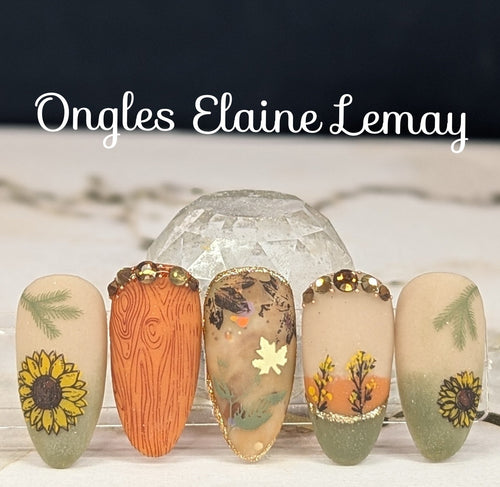 CJS-370 Glow like a Sunflower - Ongles Elaine Lemay