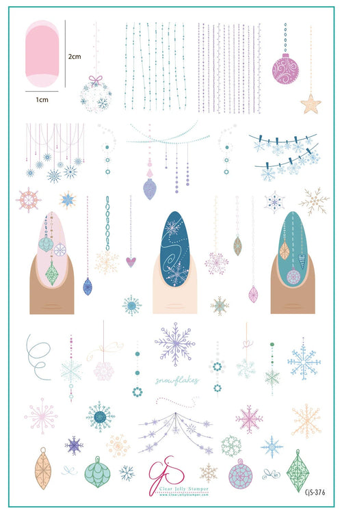 CJS-376 Snowflake on Chains - Ongles Elaine Lemay