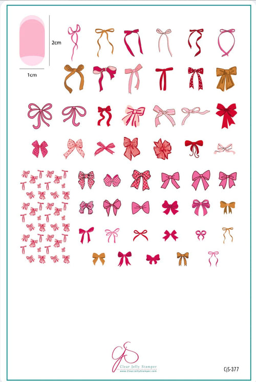 CJS-377 Pretty Little Bows - Ongles Elaine Lemay