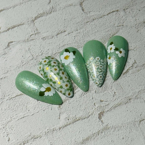 CJS-385 Crazy for Daisies - Ongles Elaine Lemay