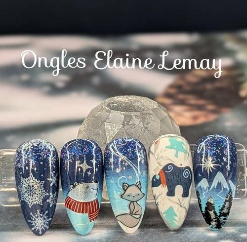 CJS-C-14 Diamonds in ice - Ongles Elaine Lemay