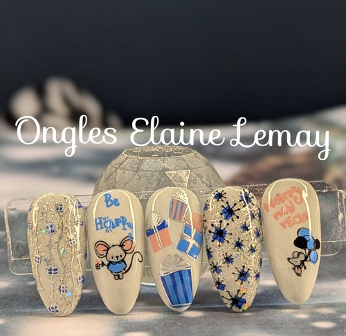 CJS-C-38 Merry ChrisMouse - Ongles Elaine Lemay