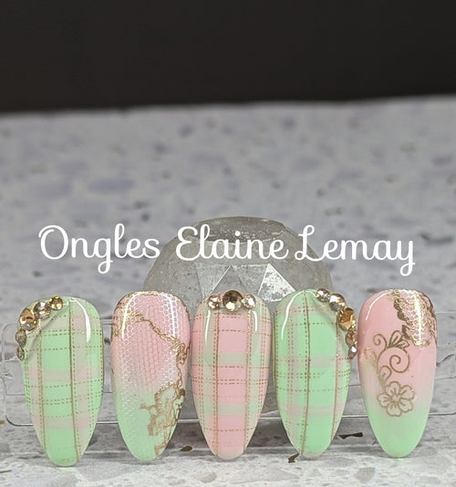 CJS-C-83 Festive Plaid-1 - Ongles Elaine Lemay