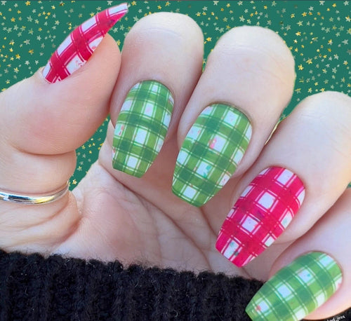 CJS-C-84 Festive Plaid-2 - Ongles Elaine Lemay