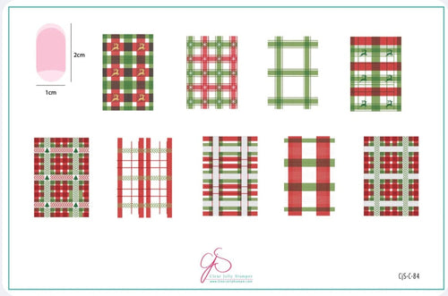 CJS-C-84 Festive Plaid-2 - Ongles Elaine Lemay