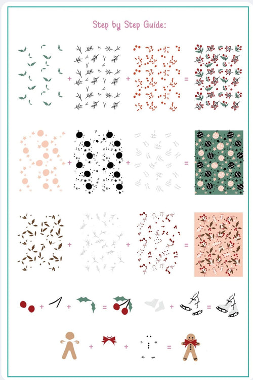 CJS-C-88 Gifts, Glides & Holly Vibes Wallpaper - Ongles Elaine Lemay