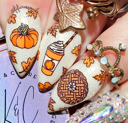 CJS-H-101 Autumn Skies, Pumpkin pies - Ongles Elaine Lemay