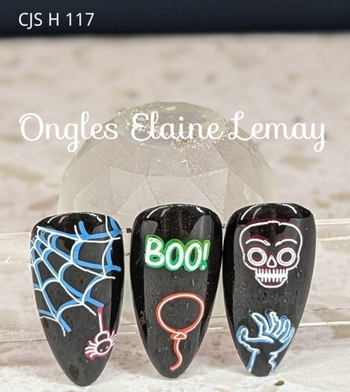 CJS-H-117 Neon Nightmares - Ongles Elaine Lemay