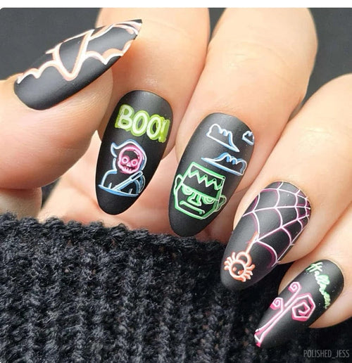CJS-H-117 Neon Nightmares - Ongles Elaine Lemay