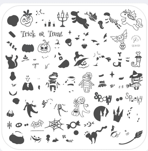 CJS-H-121 Ghoulish Giggles - Ongles Elaine Lemay